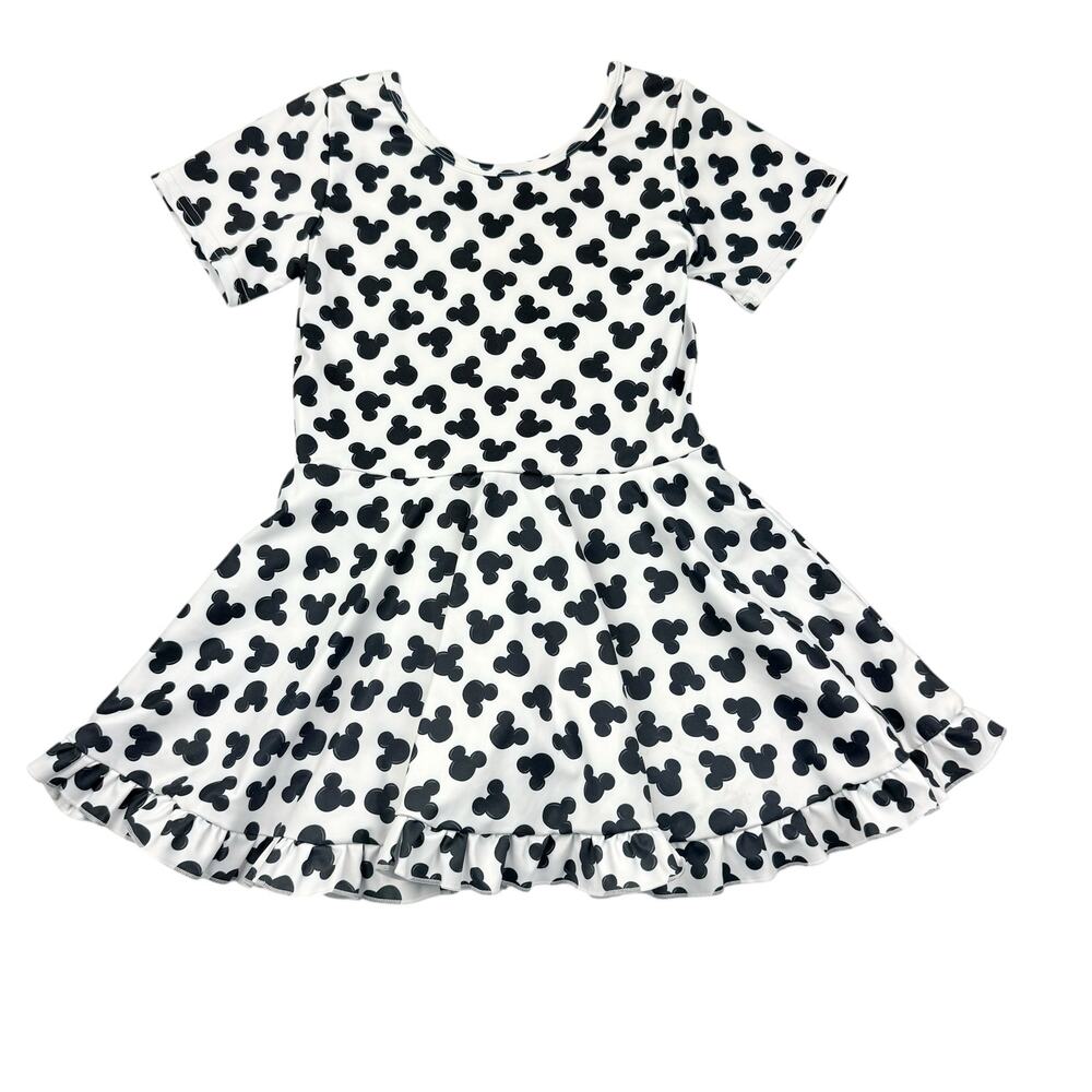 The Magic Box Girls Black & White Mickey Dress, Size 7/8